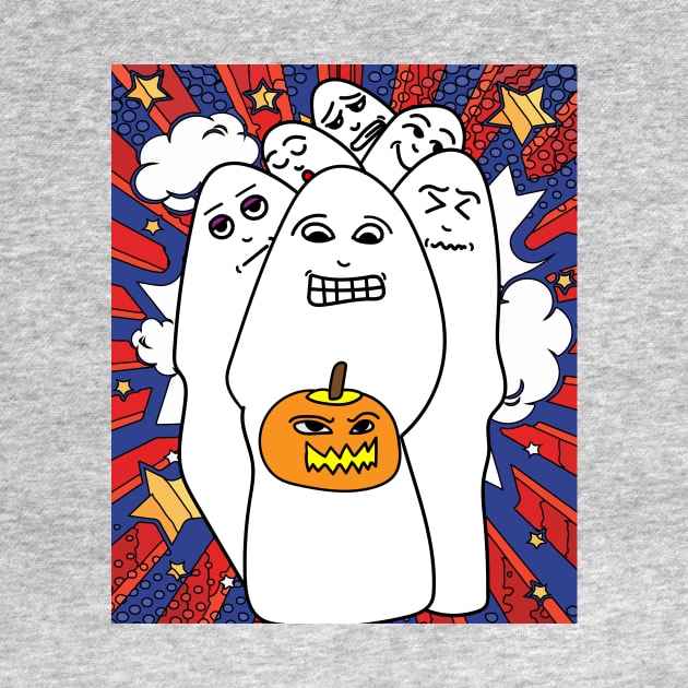 Funny Little Ghosts Halloween by flofin